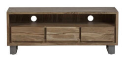Wyld Haus Wellington Acacia Wide Media Unit, 3 Drawers, Matte Finish - thumbnail 4