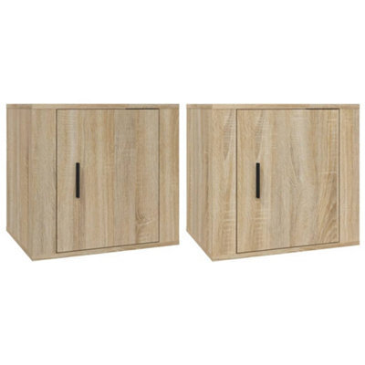 Berkfield Elegant Bedside Cabinets 2 Pcs Sonoma Oak 50X39X47 Cm - image 1