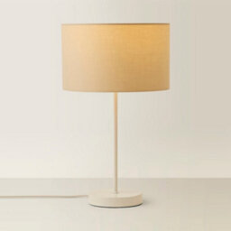 Valuelights Charles White Table Lamp With Cream Shade And Bulb - thumbnail 4