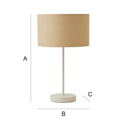 Valuelights Charles White Table Lamp With Cream Shade And Bulb - thumbnail 9