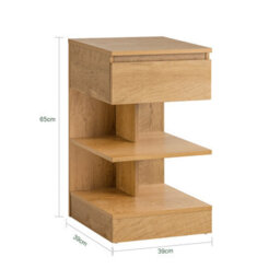 Sobuy Fbt49-N,bedside Table Night Stand Wood End Table Coffee Table,wood Veneer,w39Xd39Xh65 - thumbnail 3