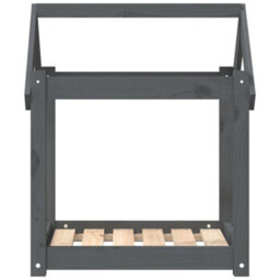 Berkfield Dog Bed Grey 61X50X70 Cm Solid Wood Pine - thumbnail 5