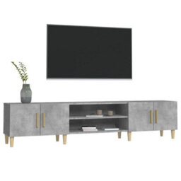 Walplus Tv Cabinet Concrete Grey 180X31.5X40 Cm Engineered Wood - thumbnail 4