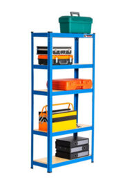 Rhino Racking 4 Bays - 150 X 75 X 30Cm - Blue - 5 Tier Boltless Heavy Duty Garage Shelving Unit - 1000Kg Load Weight - thumbnail 5