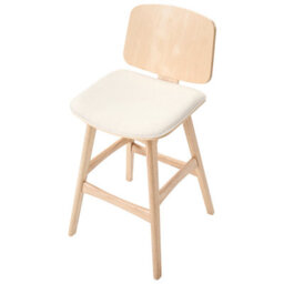 Wyld And Coco Set Of 2 Armless Bar Stools Light Beige Fabric Rubberwood 47 X 50 X 92 Cm - thumbnail 7