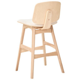 Wyld And Coco Set Of 2 Armless Bar Stools Light Beige Fabric Rubberwood 47 X 50 X 92 Cm - thumbnail 6