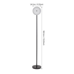 Living And Home 36W Black Metal Dimmable Floor Lamp With Remote Control, 3 Adjustable Color Temperatures - thumbnail 9