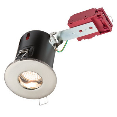 Luminosa Lighting Luminosa Fire-Rated Shower Downlight Brushed Chrome, 230V Ip65 Gu10 Ic