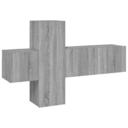Berkfield 3 Piece Tv Cabinet Set Grey Sonoma Engineered Wood - thumbnail 2