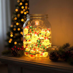 CLEFFNS Christmas Decoration Ornaments Lights String, 20 Leds Santa Claus Snowman Christmas Tree Ornament Lights String For Xmas Tree - thumbnail 6