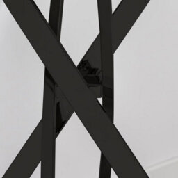 Furniturebox Uk Leonardo Console Table With Grey Glass Marble Effect Top And Black Legs - thumbnail 5
