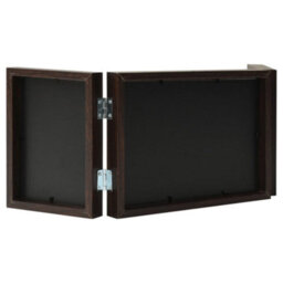 Berkfield Trifold Photo Frame Collage Dark Brown 22X15 Cm+2X - thumbnail 3