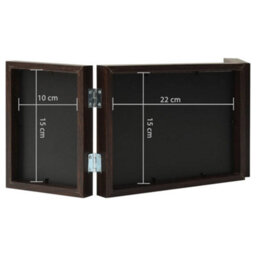 Berkfield Trifold Photo Frame Collage Dark Brown 22X15 Cm+2X - thumbnail 7