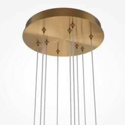 Luminosa Lighting Luminosa Light Stick Modern Cluster Pendant Ceiling Light Brass 3000K 3350Lm White Shade - thumbnail 3