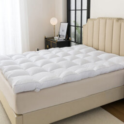 CHILIMILII Microfibre Mattress Toppers 5Cm Deep Thick Elastic Corner Box Stitched Soft Hotel Quality Anti Allergenic Mattress Protector - thumbnail 2