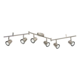 Urbn-Living Urbn Living Travale 6 Arm Led Ceiling Modern Bar Light Fixture Gu10 Satin Nickel - thumbnail 1