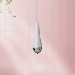 Croydex Classic White Chrome Effect Plastic & String Light Pull - thumbnail 1