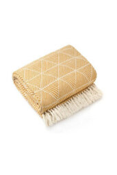Emma Barclay Zahra Blanket/throw For Sofa Chair Bed Ochre 130X150Cm - thumbnail 1