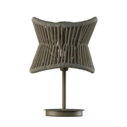 Luminosa Lighting Luminosa Polinesia 31Cm Table Lamp, 1 X E27, Ip44, Beige Oscu - thumbnail 1