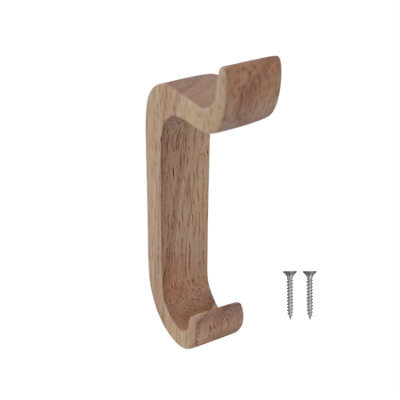 Keypak 5 Pack Scandi Wooden J Hook Wall Mounted Coat Hook Minimalist Scandinavian Wall Hook For Storage - image 1