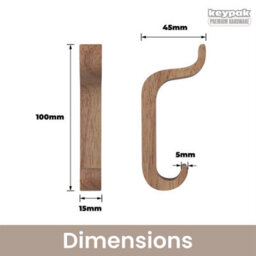 Keypak 5 Pack Scandi Wooden J Hook Wall Mounted Coat Hook Minimalist Scandinavian Wall Hook For Storage - thumbnail 2