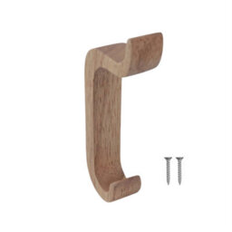 Keypak 5 Pack Scandi Wooden J Hook Wall Mounted Coat Hook Minimalist Scandinavian Wall Hook For Storage - thumbnail 1