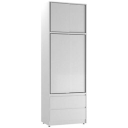 Urbn-Living Urbnliving 240Cm Large Sliding Door Wardrobe With Hanging Rail & Storage White Carcass White Doors - thumbnail 5