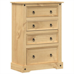 Berkfield Chest Of Drawers Corona 80X43X114 Cm Solid Wood Pine - thumbnail 2