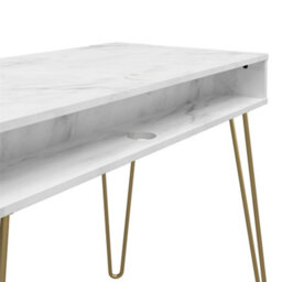 Novogratz Athena Desk In White Marble Look - thumbnail 4