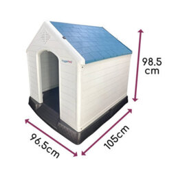 Huggle Pets Hugglepets Plastic Dog Kennel With Base (413) (Blue Roof) - thumbnail 8