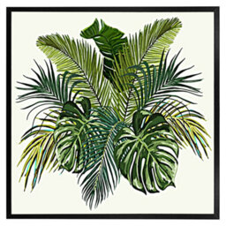 "Andrew Lee Green Tropical Foliage (Picutre Frame) / 12X12"" / Oak" - thumbnail 6