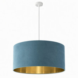 CGC Lighting Cgc Milano Teal & Gold Oversized Large Velvet Fabric Lamp Shade - thumbnail 2