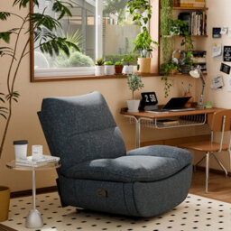 Flexispot Manual Electric Recliner Chair With Adjustable Footrest Lotus Basic In Navy Blue - thumbnail 2