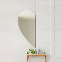 Mirroroutlet The Lunae Frameless Semi Wing Wall Mirror 120 X 60Cm Left - thumbnail 1