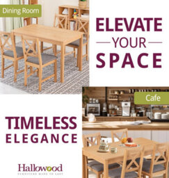 Hallowood Furniture Waverly Oak Dining Table (Tab1200) Set With 4 Small Cross Back Chairs (Grey Seat) - thumbnail 6