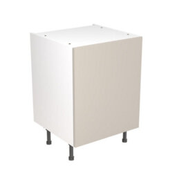 Kitchen Kit Base Unit 600mm W/ Value Slab Cabinet Door - Matt Light Grey - thumbnail 1