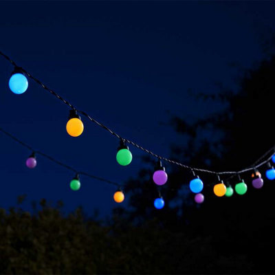 Smart Solar 30X Solar Led String Lights - Multicoloured & Warm White Balls - image 1
