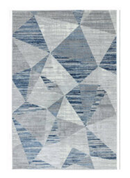 Block Blue Chequered Geometric Jute Backing Rug For Living Room Bedroom And Dining Room-200Cm X 290Cm - thumbnail 5