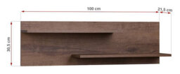 Arte Denver 07 Wall Shelf - Creative Oak Monastery Design For Versatile Display - W1000mm X H310mm X D220mm - thumbnail 2