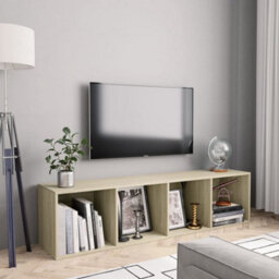 Berkfield Book Cabinet/tv Cabinet Sonoma Oak 143X30X36 Cm - thumbnail 1