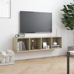 Berkfield Book Cabinet/tv Cabinet Sonoma Oak 143X30X36 Cm - thumbnail 4