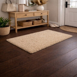 Uetian Light Beige Small Rug Plush Thick 5Cm Dense Pile Entryway Bedroom Carpet (60X110) - thumbnail 1