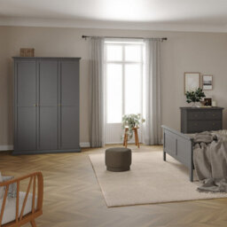 Furniture To Go Paris Wardrobe With 3 Doors In Matt Grey - thumbnail 7