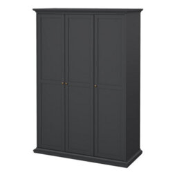 Furniture To Go Paris Wardrobe With 3 Doors In Matt Grey - thumbnail 3