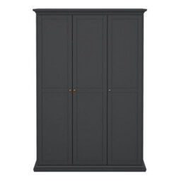 Furniture To Go Paris Wardrobe With 3 Doors In Matt Grey - thumbnail 2