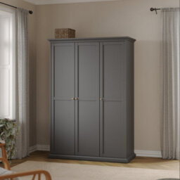 Furniture To Go Paris Wardrobe With 3 Doors In Matt Grey - thumbnail 8