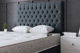 DS Living Seraphine Steel Upholstered Divan Bed With Headboard Super King - thumbnail 2
