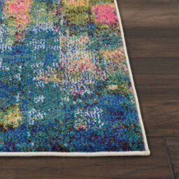 Blue/yellow Rug, Stain-Resistant Graphics Rug With 6mm Thickness, Abstract Rug For Bedroom, & Dining Room-122Cm (Circle) - thumbnail 6