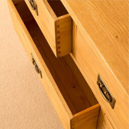 Lanner Oak 3 Over 4 Chest Of Drawers - Fully Assembled By Roseland Furniture - thumbnail 5