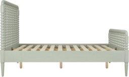 Statement Furniture Cromwell 5Ft Wooden Bed Frame With Bobbin Design Headboard And Foot End - Pale Olive - thumbnail 3